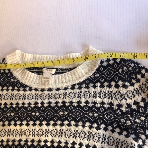 J.Crew Factory Merino Wool Blend Fair Isle Striped Sweater Size S - Picture 9 of 9